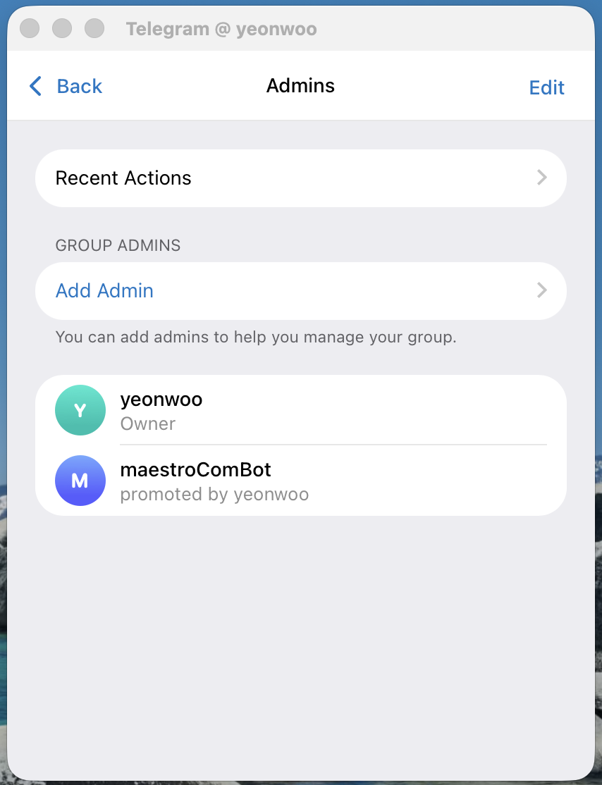 관리자 등록 완료